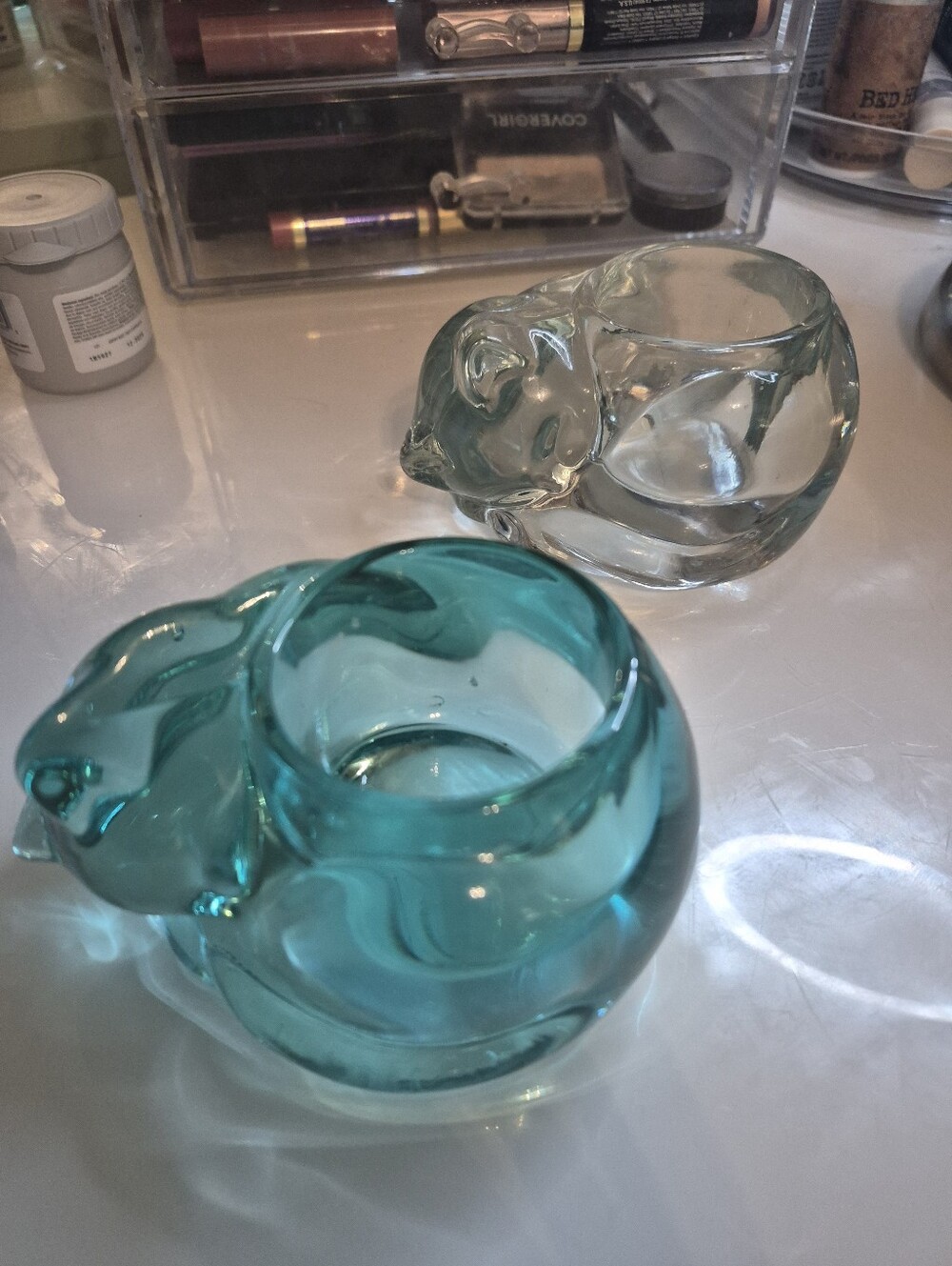Sleeping Cat Candle Holders